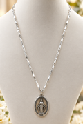 MEDAGLIA MIRACOLOSA CON CATENINA IN ARGENTO – 60 CM
